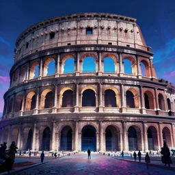a cyberpunk roman empire, spqr, cyberwave