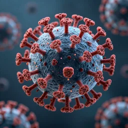 photorealism of Dugbe virus (DUGV) is a single-stranded, negative-sense RNA virus that belongs to the family Nairoviridae, genus Orthonairovirus by Diane Arbus depressing, frustrated detailed, high definition chaotic, micro details wide angle lens dark lighting