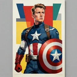 Chris Evans Captain America Soviet Propaganda poster by Shepard Fairey, constructivist art, Organic Painting , Matte Painting, geometric shapes, collage, hard edges, graffiti, street art:2 by Shepard Fairey:4