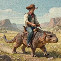 a cowboy riding a tardigrade , made by Stanley Artgerm Lau, WLOP, Rossdraws, ArtStation, CGSociety, concept art, cgsociety, octane render, trending on artstation, artstationHD, artstationHQ, unreal engine, 4k, 8k,