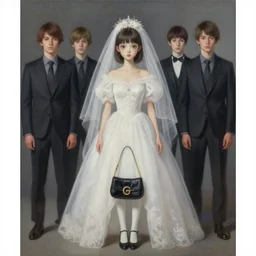 pop surrealism, lowbrow art, realistic cute bride ghost girl painting, japanese street fashion, hyper realism, muted colours, rococo, natalie shau, loreta lux, tom bagshaw, mark ryden, trevor brown style,