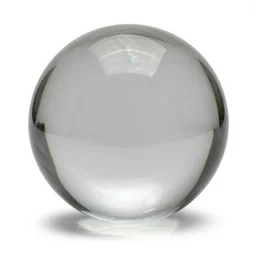vintage crystal ball, commercial catalog photo, isolated on a pure white background, centered, entire object in frame, sharp focus, soft studio lighting