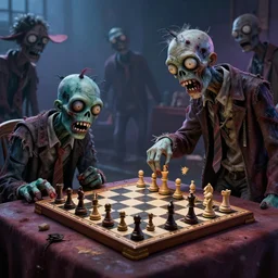 zombie playing chess with humans