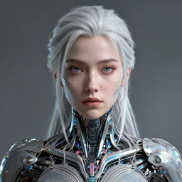 portrait of ciri as a cyborg. intricate abstract. intricate artwork. by Tooth Wu, wlop, beeple, dan mumford. octane render, trending on artstation, greg rutkowski very coherent symmetrical artwork. cinematic, hyper realism, high detail, octane render, 8k, iridescent accents