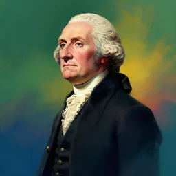side profile waist up portrait, george washington, 1 8 8 5, dynamic lighting, gaudy colors, octane render aesthetic, matte painting concept art, maya engine, official fanart behance hd artstation by jesper ejsing, by rhads and lois van baarle and ilya kuvshinov