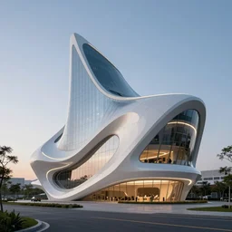 futuristic parametric flowing house