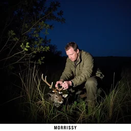 trailcam footage of morrissey hunting an animal at night