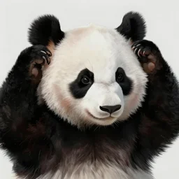 a confused panda scratching its head. sharp focus, smooth, trending on artstation, concept art, digital painting, extremely detailed, intricate, matte, art by alan lee, greg rutkowski
