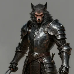 portrait, werewolf man, wearing a dark heavy plate armor, chestplate, wielding, sharp claws, rpg game, main character, detailed, digital painting, artstation, sharp focus, illustration, artgerm, tomasz alen kopera, peter mohrbacher, donato giancola, joseph christian leyendecker, wlop, frank frazetta
