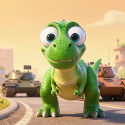 pixar dinosaurs googly eyes, m 1 tank fury road, warm colored highly detailed cinematic scifi render of 3 d sculpt of spiked gears of war skulls bucketwheel jabbas palace iron smelting pits, military chris foss, john harris, hoover dam'aircraft carrier tower'beeple, warhammer 4 0 k, halo, star citizen, halo, mass effect, high tech industrial, artstation unreal, 4 k, 8 k, hd