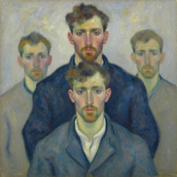 An impressionist oil painting of a man behind a man behind a man behind a man behind a man behind a man behind a man behind a man behind a man behind a man behind a man behind a man behind a man