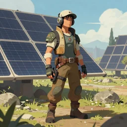 solarpunk human, cgsociety, ArtStation, concept Art