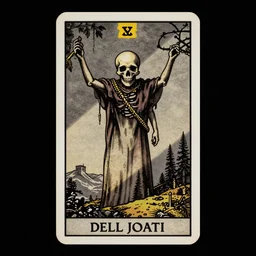 death tarot vintage card