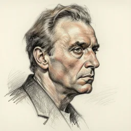 a realistic yet scraggly portrait sketch of the side profile of a stern and sophisticated vincent price, trending on artstation, intricate details, in the style of frank auerbach, in the style of sergio aragones, in the style of martin ansin, in the style of david aja, in the style of mattias adolfsson