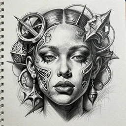 a surreal face graffiti intricate sketch by Nychos, highly detailed, Arstation trending 8k
