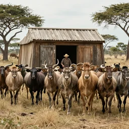 cinematic film still of rows of pairs of various african mammals lined up to enter Noah's ark, directed by Steven Spielberg,