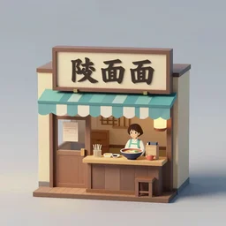 outside 3 quarter view of miniature very old ramen shop, studio gibli, hayao miyazaki, clean, octane render style, isometric view, low poly art, trending on artstation, trending on behance low poly, best low poly 3 d pinterest, global illumination,