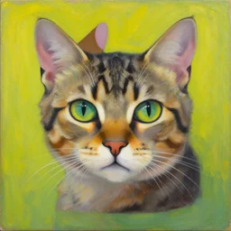 romero britto painting of a cat