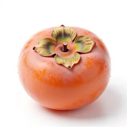 pastel persimmon, 8k product photo, isolated on a pure white background, centered, entire object in frame, sharp focus, soft studio lighting