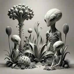 hyper - detailed matte illustration of alien flora and fauna by iris van herpen based on plate 6 1 of art forms in nature by ernst haeckel and alexander mcqueen