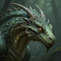 forest wyrm beast detailed head, diffuse lighting, fantasy, intricate, elegant, highly detailed, lifelike, photorealistic, digital painting, artstation, illustration, concept art, smooth, sharp focus, naturalism, trending on byron's - muse, by greg rutkowski and greg staples