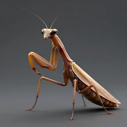 an anthropomorphic praying mantis, brown exoskeleton, predatory look, ultra detailed, 8 k, trending on artstation, award - winning art by goro fujita, octane render, unreal engine