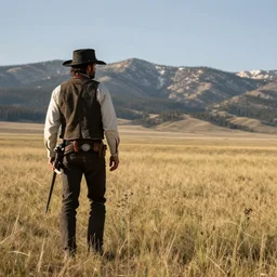 a red dead redemption landscape of the wilderness of montana