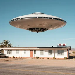 a motel on route 6 6, seligman, arizona, ufo landing, sci - fi, photograph of the year