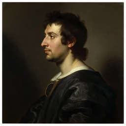 profile of tyler posey, by annibale carracci, oil paint, rembrandt lighting, old painting