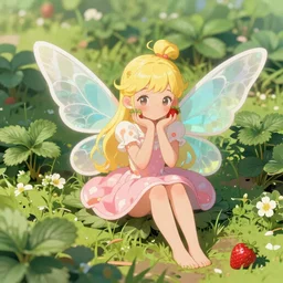 digital art of a strawberry pixie