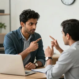 of vinod having a fight with his manager