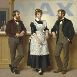 soft colorsphotograph imax and solomon joseph solomon and richard schmid and jeremy lipking victorian loose genre loose painting full length portrait painting of pretty barmaid disney