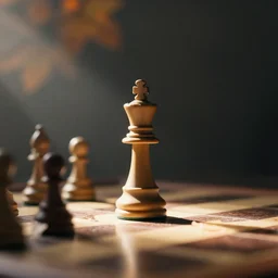 ( queen chess piece by jonathan monk, sharpfocus, photorealism, soft diffuse autumn lights, some sun light ray, dark room wall, canon 5 d 5 0 mm lens