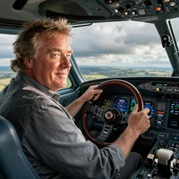 Jeremy Clarkson Steering a plane