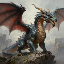 a fantasy dragon in the style of Justin Gerard, realistic painting, high definition, digital art, very detailed, realistic