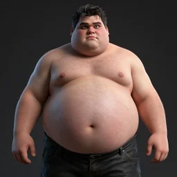 obese fat belly pregnant fatty goth man, 8 k, hd, highly detailed, octane render