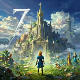 kingdom of hyrule. j. r. r. tolkien's middle - earth and arthurian legendarium within the kingdom of avalon. fantastical. beautiful full deep color photography by ansel adams. supreme master of landscapes. iconic. 4 k. lighting by james gurney, victoria finlay, artists master series : color and light by 3 dtotal