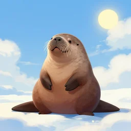 freya the walrus enjoying heaven