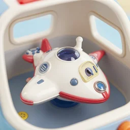 the interior of a clockpunk fisher price space ship