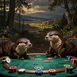 otters playing poker by cassius marcellus coolidge