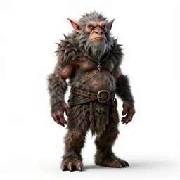 grizzled goblin tinkerer, cinematic studio photo, full body, standing, isolated on a pure white background, centered, whole figure in frame, sharp focus, studio lighting