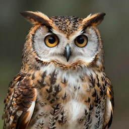 portrait of owl birdfolk, semi realism. illustration. fantasy.