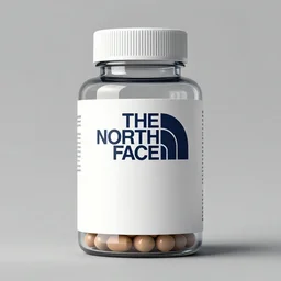 the north face dietary supplement transparent bottle, concept art, matte, sharp focus, illustration, art by aenaluck, artgerm