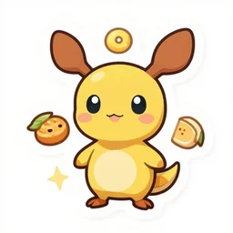 cute miss mascot shaymin shaymin shaymin food sticker art, cronobreaker, beeple game icon