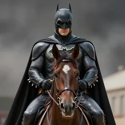 batman riding horse, perfect faces