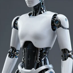 close up shot of a cyborg