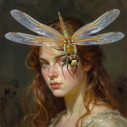 painterly magical dragonfly, painted fantasy character portrait, headshot, fantasy, highly detailed, digital painting, artstation, concept art, sharp focus, illustration, art by the golden age of American illustration archive, simon bisley and frank frazetta, artgerm and greg rutkowski and alphonse mucha