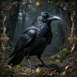 anthropomorphic crow man in my backyard, nikon d 7 5 0, f / 2. 8, cinecolor, 3 2 k, evil, floodlight, ray tracing reflections, insanely detailed and intricate, hypermaximalist, elegant, ornate, hyper realistic, super detailed, evil and terrifying, shadow person