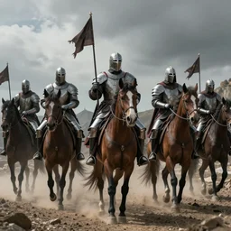 Soldiers on horseback, The Order of Inquisitors, fantasy, cinematic, photo-realistic