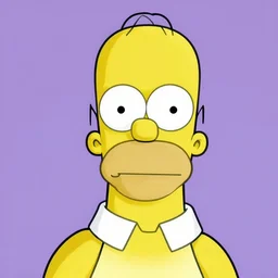 portrait of homer simpson with crazy eyes